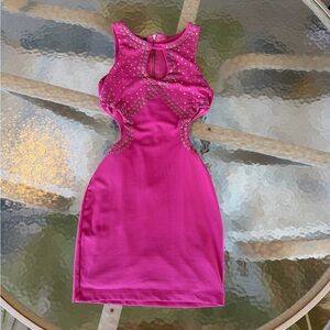 bebe Studded pink Mini Dress